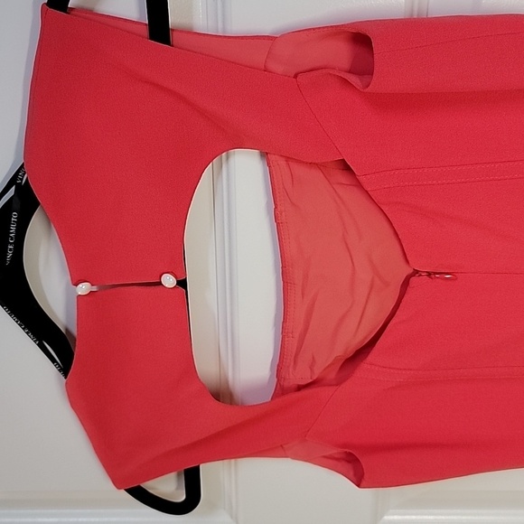 VINCE CAMUTO NWOT CORAL SHEATH DRESS SZ 2 - Picture 9 of 16